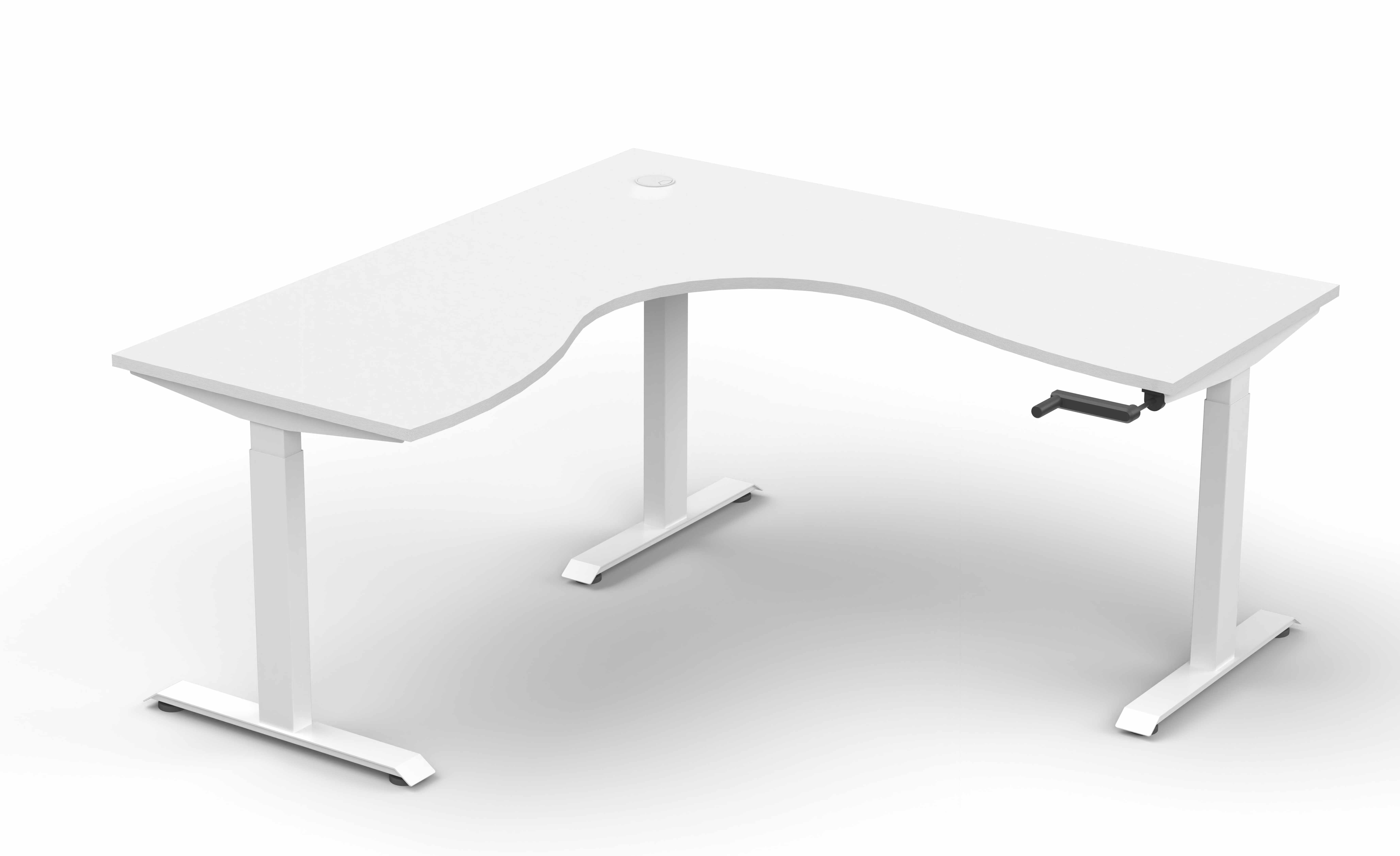Boost Crank Height Adjustable Corner Desk - 1500x1500 NWWS